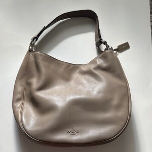 Coach Cream Leather Hobo Bag